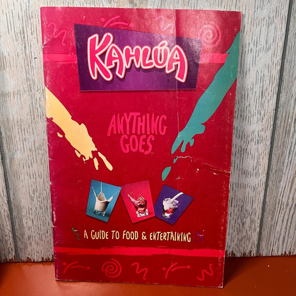 Kailua Anything Goes Vintage 1990s Mixed drink and recipe cookbook‎ Vintage